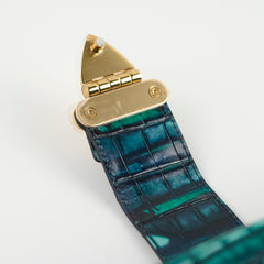 Louis Vuitton Crocodile Petite Malle Green Microchip