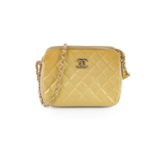 Chanel Patent Shoulder Bag Ivory/Yellow Series 20