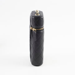 Chanel Caviar Vertical Vanity Case Black