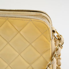 Chanel Patent Shoulder Bag Ivory/Yellow Series 20