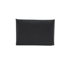 Hermes Calvi Card Holder Epsom Noir