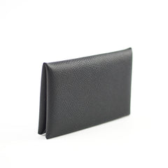 Hermes Calvi Card Holder Epsom Noir