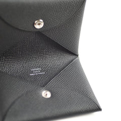 Hermes Calvi Card Holder Epsom Noir