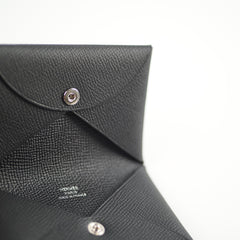 Hermes Calvi Card Holder Epsom Noir