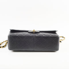 Chanel 24K Vintage Jumbo Single Flap Caviar Black