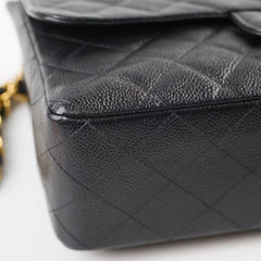 Chanel 24K Vintage Jumbo Single Flap Caviar Black