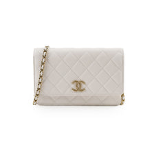 Chanel Seasaonal Caviar Wallet On Chain White Microchip