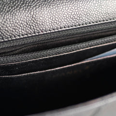 Chanel 24K Vintage Jumbo Single Flap Caviar Black
