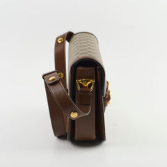 Gucci Horsebit 1955 GG Shoulder Bag Brown