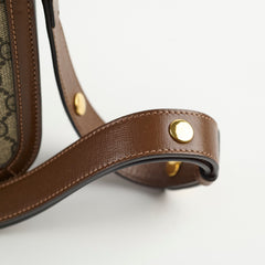 Gucci Horsebit 1955 GG Shoulder Bag Brown