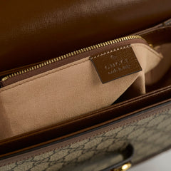 Gucci Horsebit 1955 GG Shoulder Bag Brown