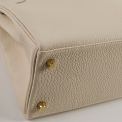 Hermes Kelly 28 Togo GHW Craie C Stamp