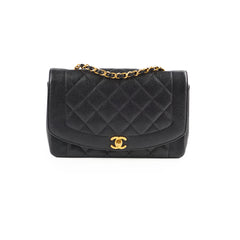 Chanel Vintage Medium Caviar Diana Bag Black