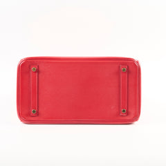 Hermes Birkin 30 Rouge Casaque Epsom A stamp