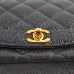 Chanel Vintage Medium Caviar Diana Bag Black
