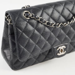 Chanel Medium Classic Flap Black Caviar SHW