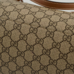 Gucci GG Emblem Canvas Medium Tote Beige