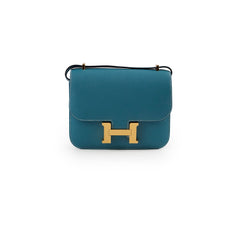Hermes Constance 18 New Blue Jean W Stamp 2024