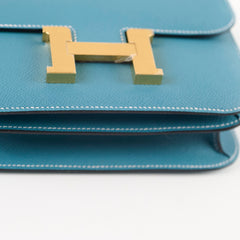 Hermes Constance 18 New Blue Jean W Stamp 2024