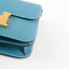 Hermes Constance 18 New Blue Jean W Stamp 2024