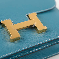 Hermes Constance 18 New Blue Jean W Stamp 2024