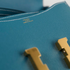 Hermes Constance 18 New Blue Jean W Stamp 2024