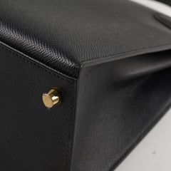 Hermes Kelly 28 Epsom Brush Gold Special Order Noir A Stamp