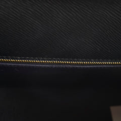 Hermes Kelly 28 Epsom Brush Gold Special Order Noir A Stamp