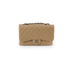 Chanel Jumbo Single Flap Caviar Beige