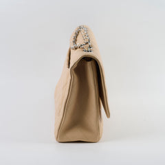 Chanel Jumbo Single Flap Caviar Beige