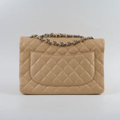 Chanel Jumbo Single Flap Caviar Beige