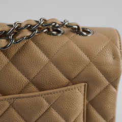 Chanel Jumbo Single Flap Caviar Beige