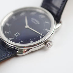 Hermes Arceau Watch 40mm Blue Dial
