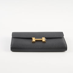 Hermes Constance Wallet Epsom Black