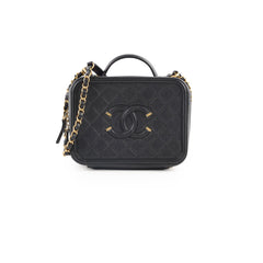 Chanel Filigree Vanity Medium Black Caviar (25 Series)