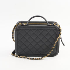Chanel Filigree Vanity Medium Black Caviar (25 Series)