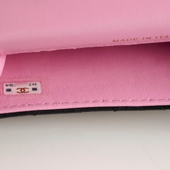 Chanel Micro Flap Bag Lambskin Black/ Pink