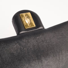 Chanel Seasonal Top Handle Crossbody Bag Lambskin Black