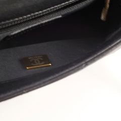 Chanel Seasonal Top Handle Crossbody Bag Lambskin Black