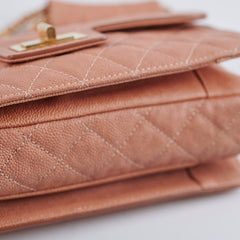 Chanel Seasonal Quilted Caviar 2.55 Reissue Single Flap Bag Terracotta