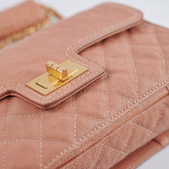 Chanel Seasonal Quilted Caviar 2.55 Reissue Single Flap Bag Terracotta