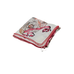 Christina Dior 90 x 90 Floral Silk Scarf Rose