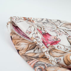 Christina Dior 90 x 90 Floral Silk Scarf Rose