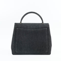 Chanel Vintage Kelly Denim Black