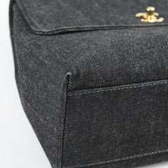 Chanel Vintage Kelly Denim Black