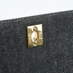 Chanel Vintage Kelly Denim Black