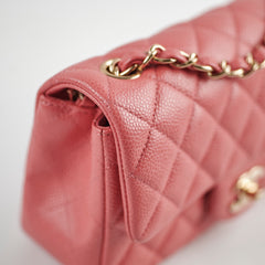 Chanel Pearly Pink Rectangular Mini Caviar 25 Series