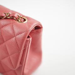 Chanel Pearly Pink Rectangular Mini Caviar 25 Series