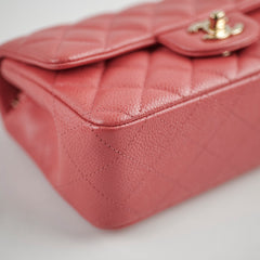 Chanel Pearly Pink Rectangular Mini Caviar 25 Series
