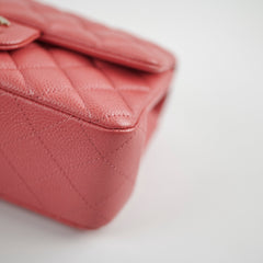 Chanel Pearly Pink Rectangular Mini Caviar 25 Series